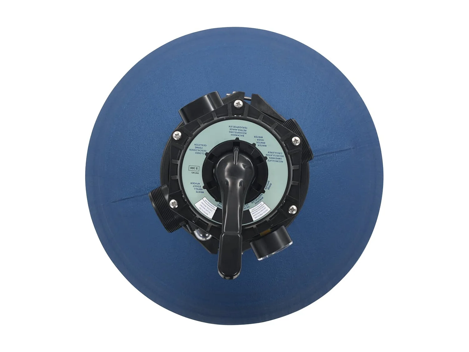 Filtre à sable pour piscine avec vanne 6 positions Bleu 560 mm FR988108