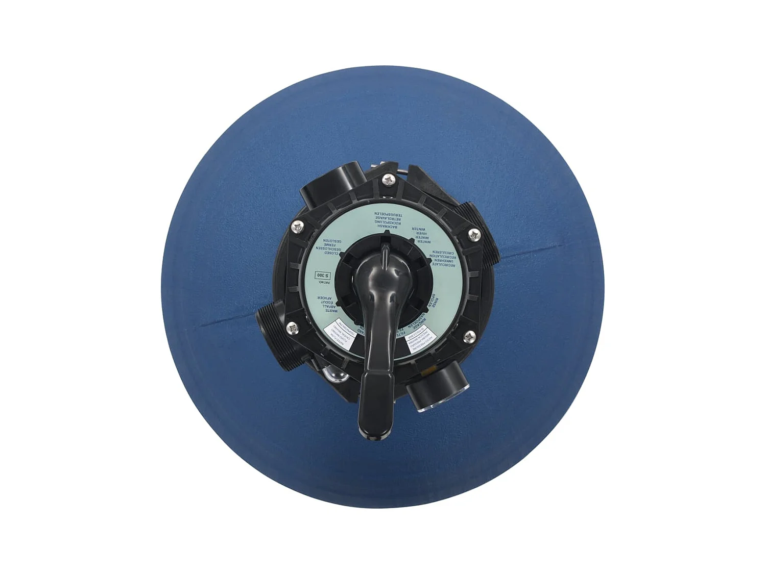 Filtro de arena de piscina válvula de 6 posiciones azul 560 mm ES532562