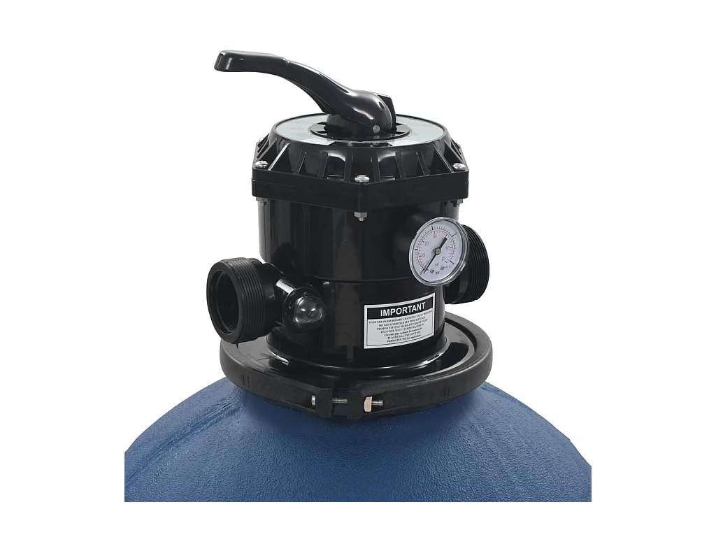 Filtro de arena de piscina válvula de 6 posiciones azul 560 mm ES532562