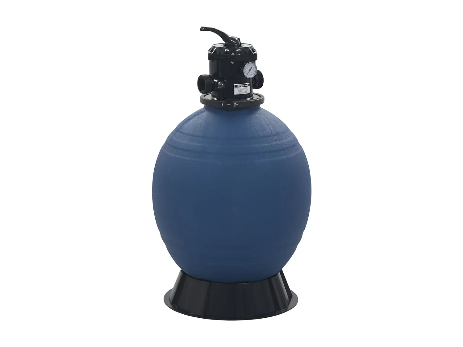 Filtre à sable pour piscine avec vanne 6 positions Bleu 560 mm FR988108