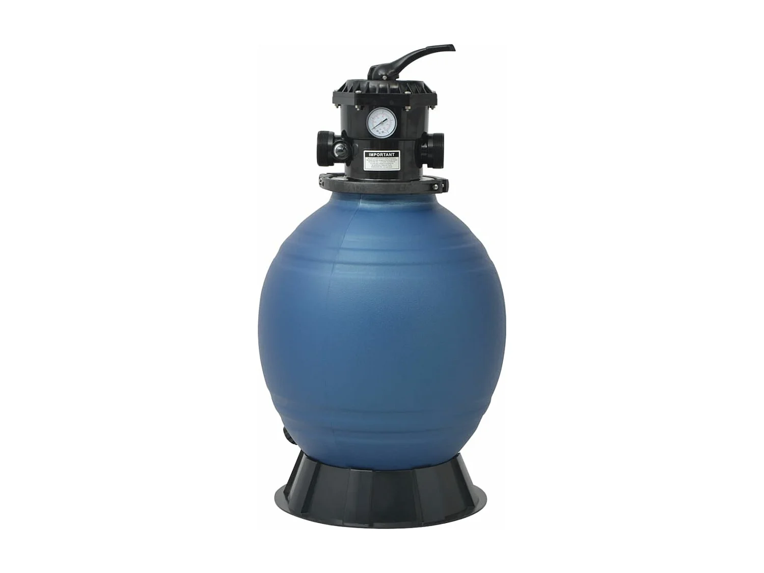 Filtre à sable pour piscine avec vanne 6 positions Bleu 460 mm FR267693