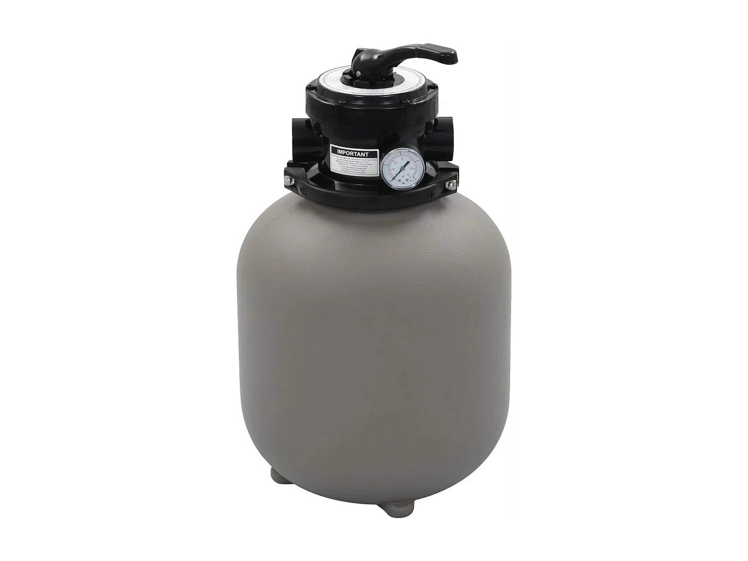 Filtre à sable pour piscine avec vanne 4 positions Gris 350 mm FR884679