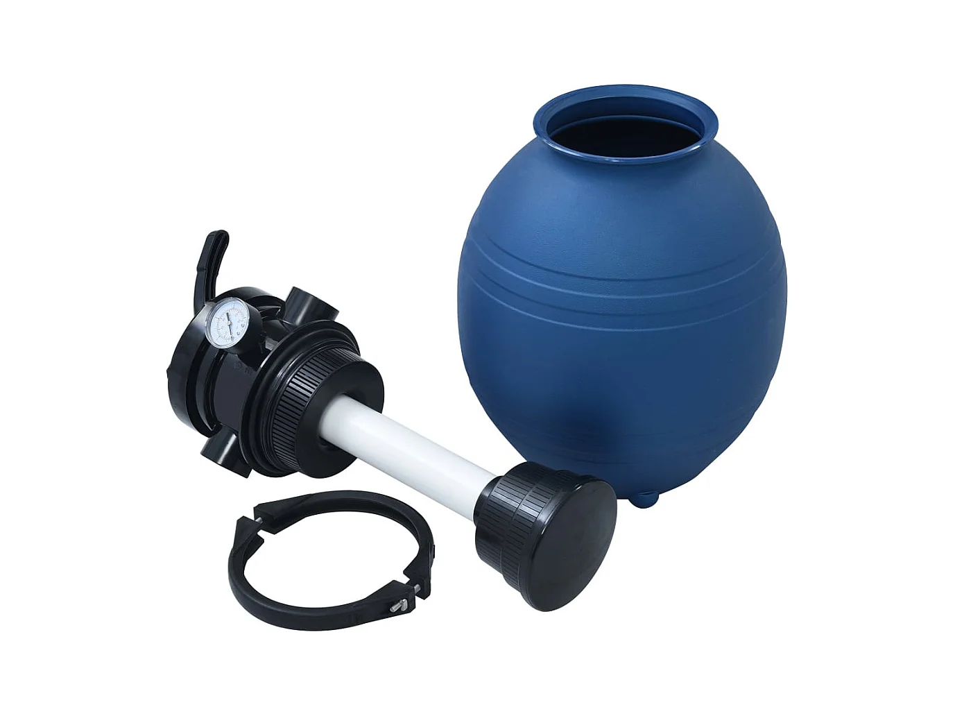 Filtre à sable pour piscine avec vanne 4 positions Bleu 300 mm FR340558