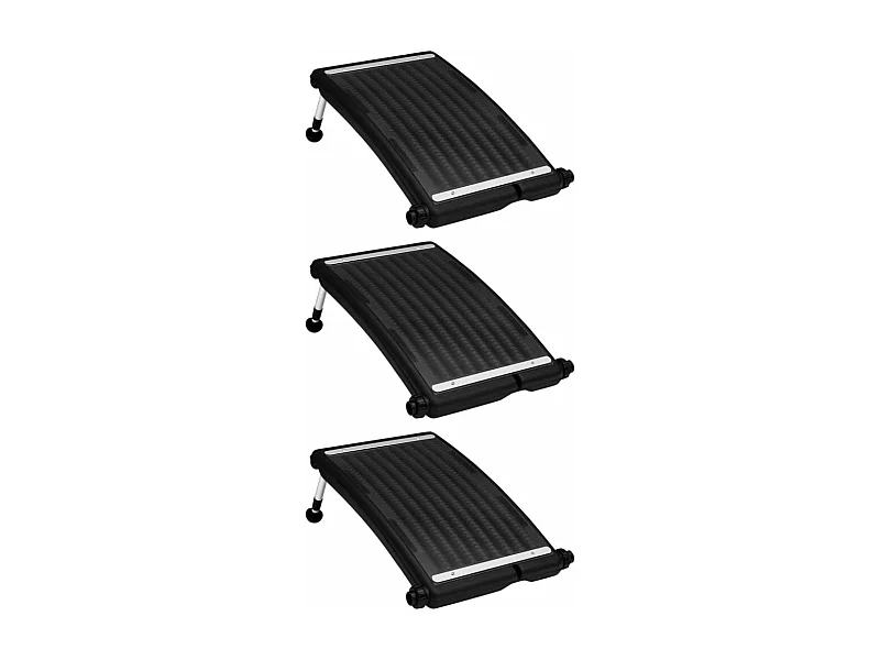 Panneaux de chauffage solaire de piscine courbés 3pcs 72,5x46cm FR934084