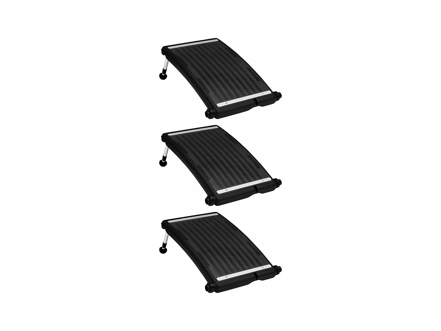 Panneaux de chauffage solaire de piscine courbés 3pcs 72,5x46cm FR934084
