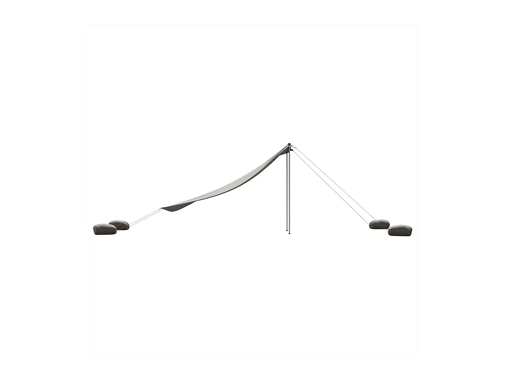 Toldo de playa con anclas de arena gris 304x300 cm ES658155