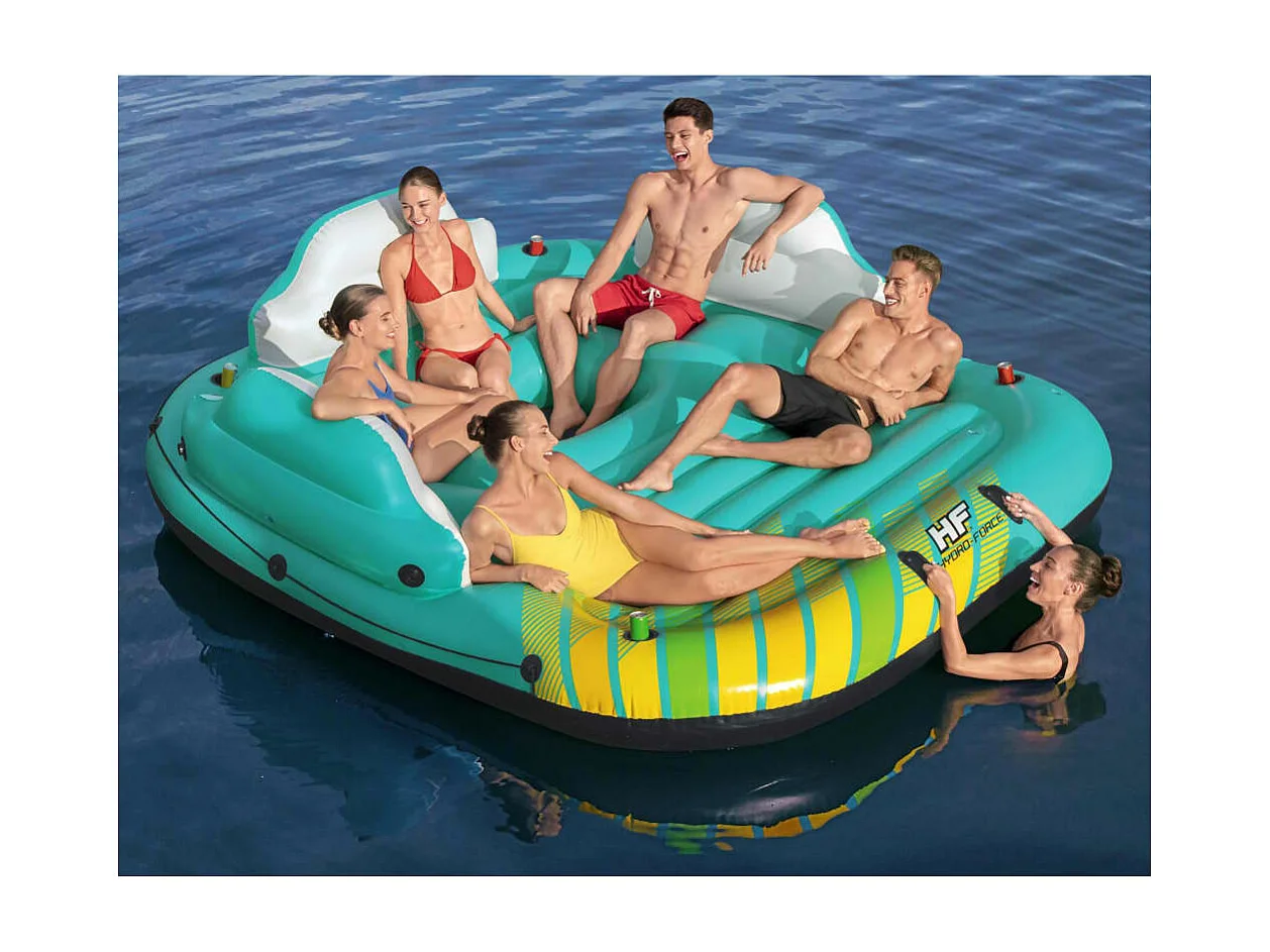 Île de piscine gonflable 5 personnes Sunny Lounge 291x265x83cm FR189165
