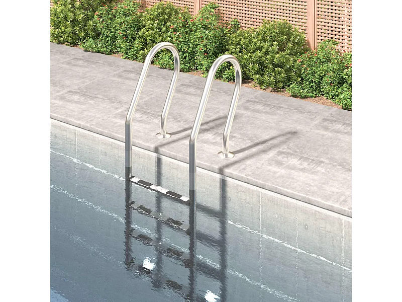 Échelle de piscine 54x38x184,5 cm acier inoxydable 304 FR901895