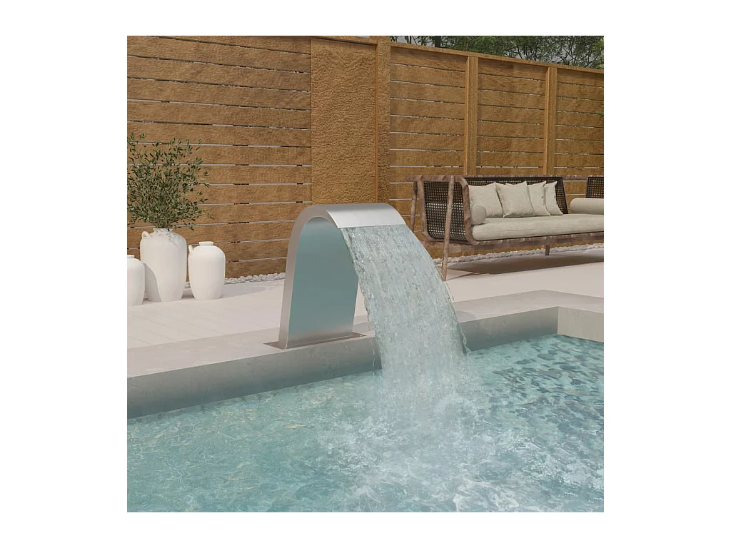 Fuente de piscina de acero inoxidable 304 50x30x60 cm ES224320