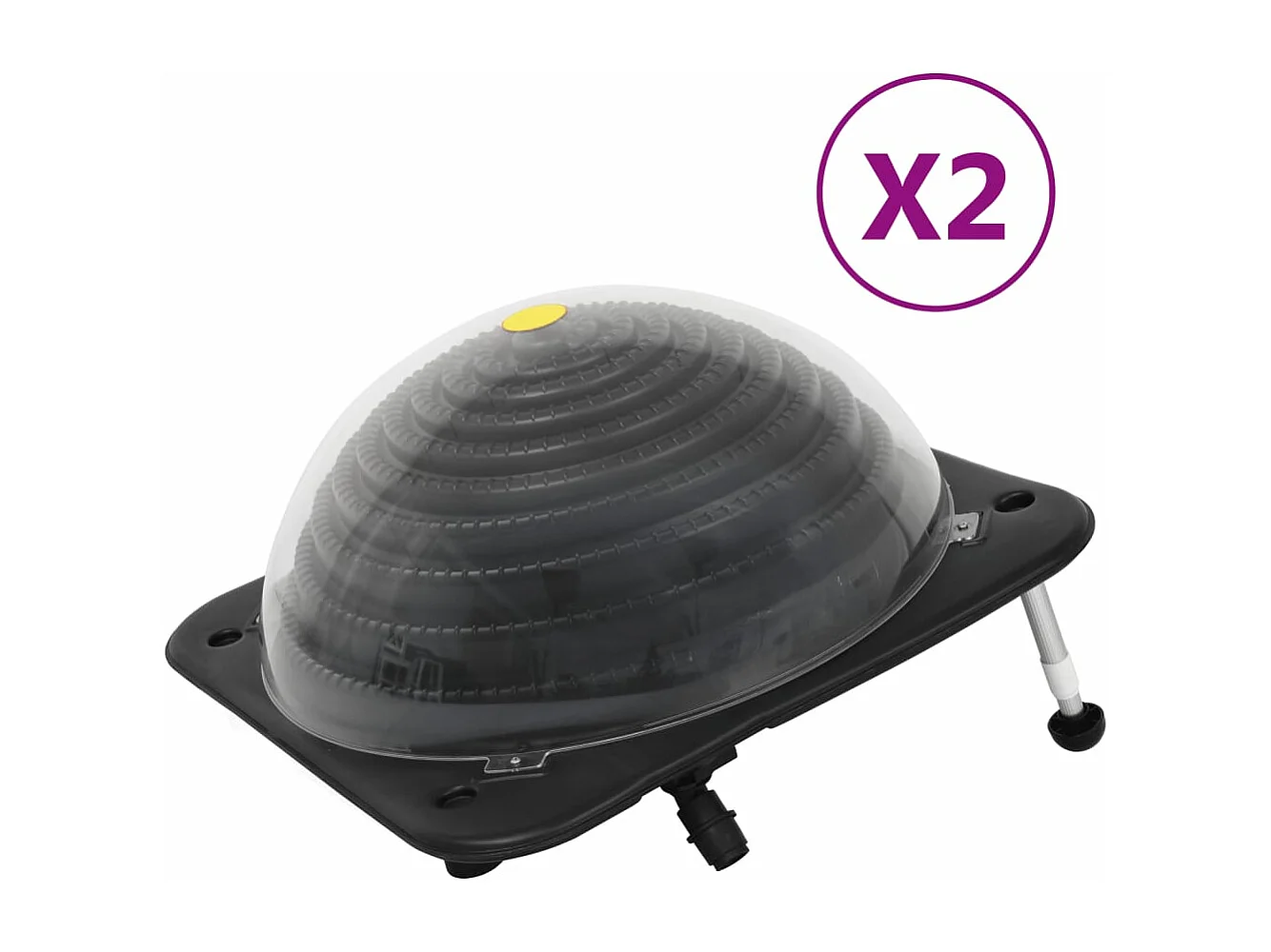 Chauffage solaire de piscine 2 pcs 75x75x36 cm PEHD Aluminium FR748734