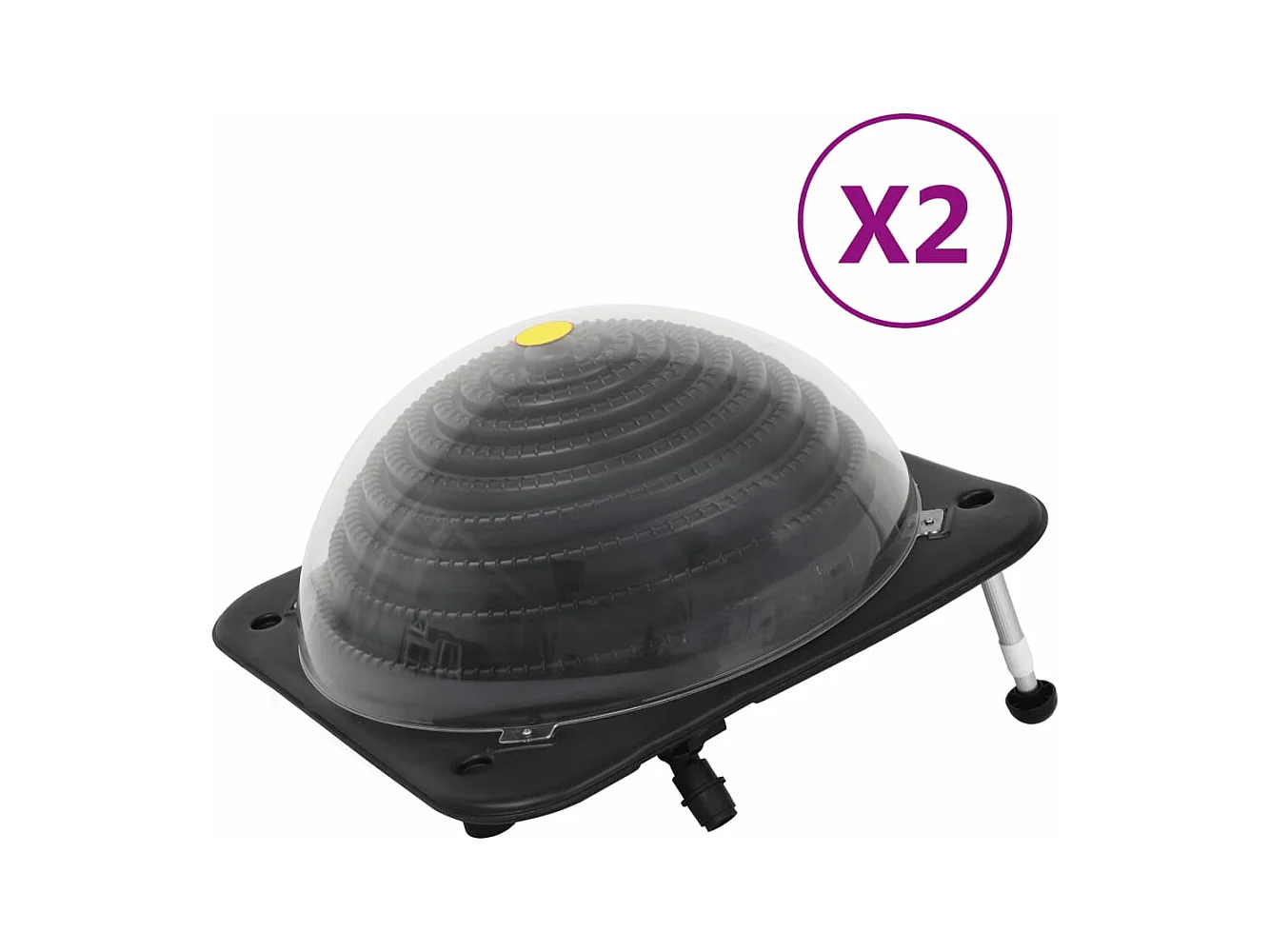 Chauffage solaire de piscine 2 pcs 75x75x36 cm PEHD Aluminium FR748734