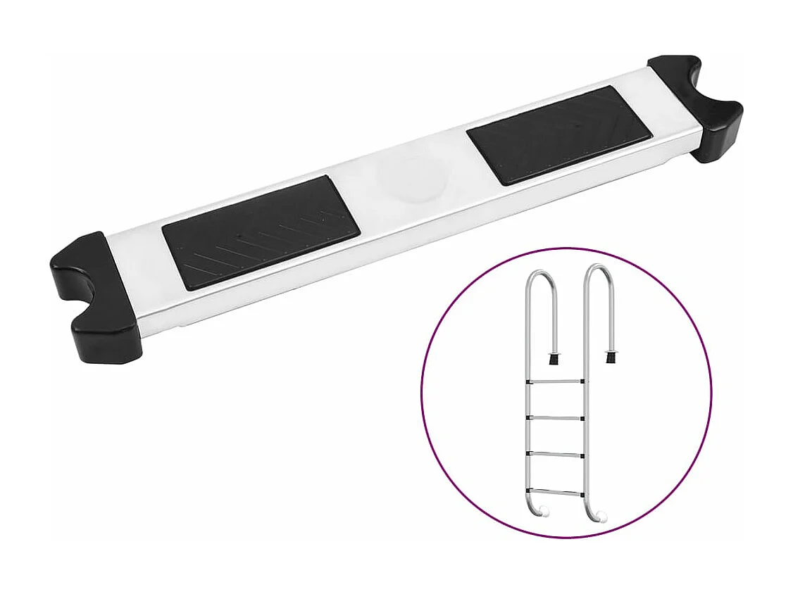 Marche d'échelle de piscine 50x9x3,5 cm acier inoxydable 304 FR261602
