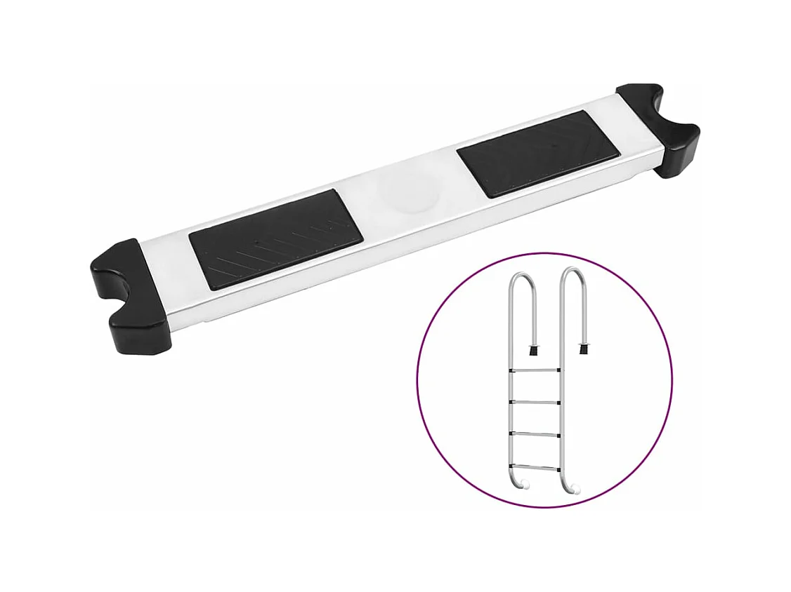 Peldaño para escalera piscina acero inoxidable 304 50x9x3,5 cm ES867629