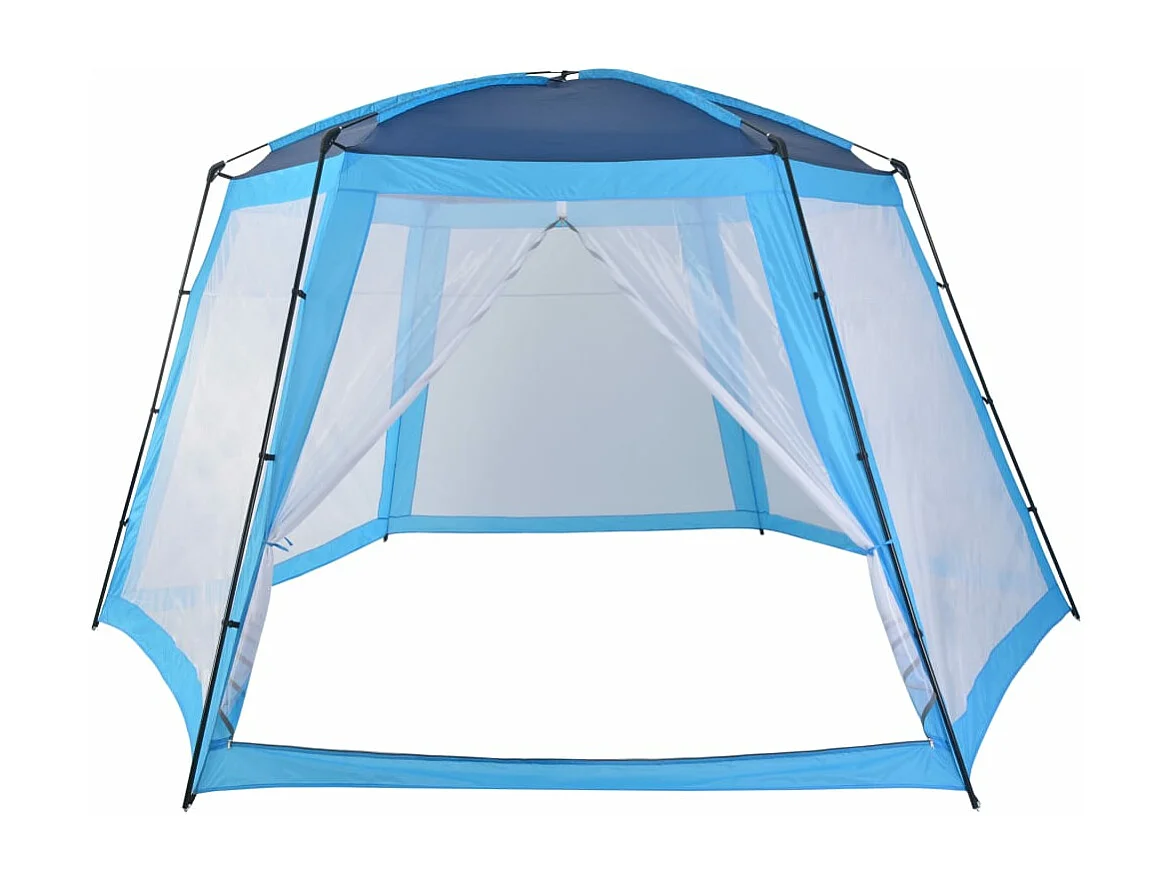 Zwembadtent 500x433x250 cm stof blauw BE162080