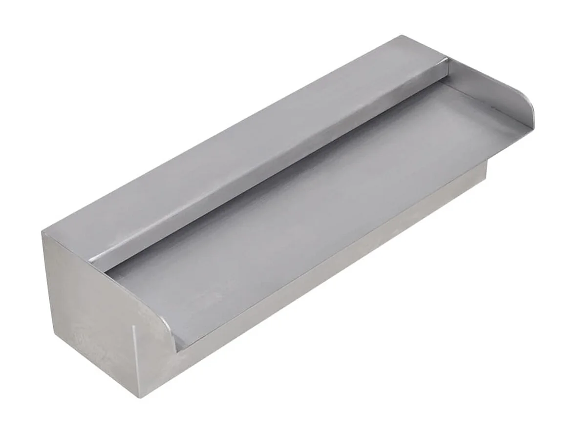 Lame d'eau rectangulaire 30 cm Acier inoxydable pour piscine FR461855