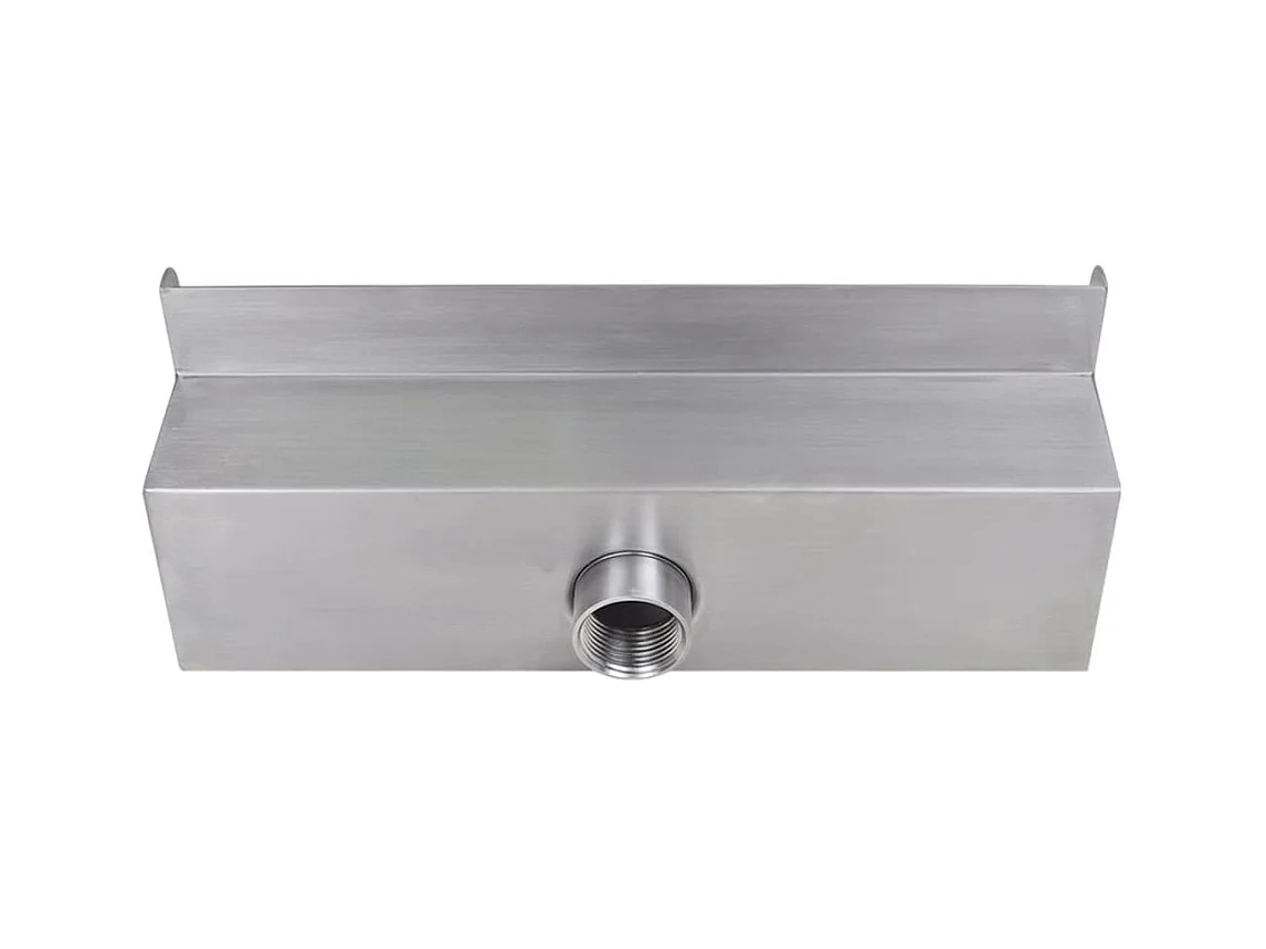 Zwembadwaterval rechthoekig 30 cm roestvrij staal BE360638