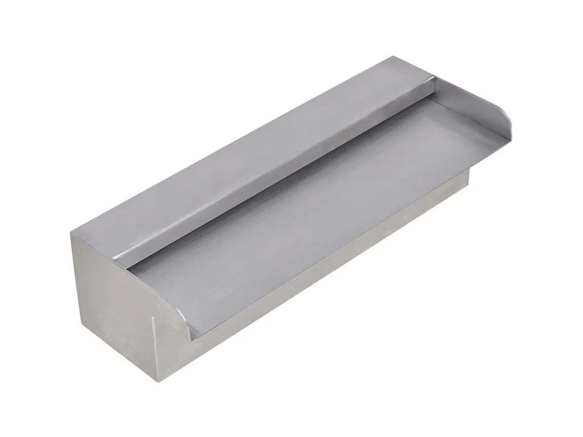 Zwembadwaterval rechthoekig 30 cm roestvrij staal BE360638