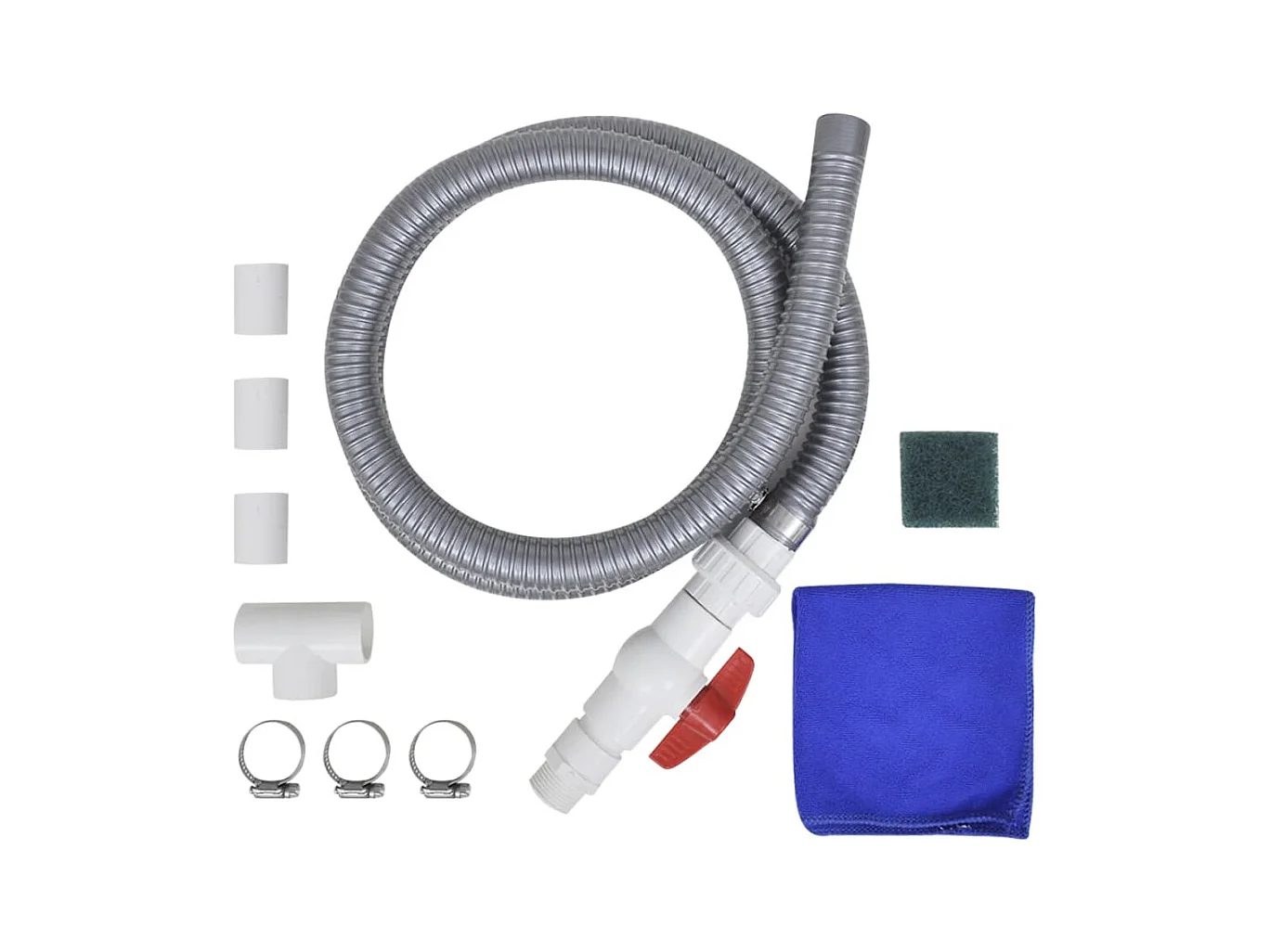 Fuente cascada para piscina de acero inoxidable 45x30x60 cm ES713676