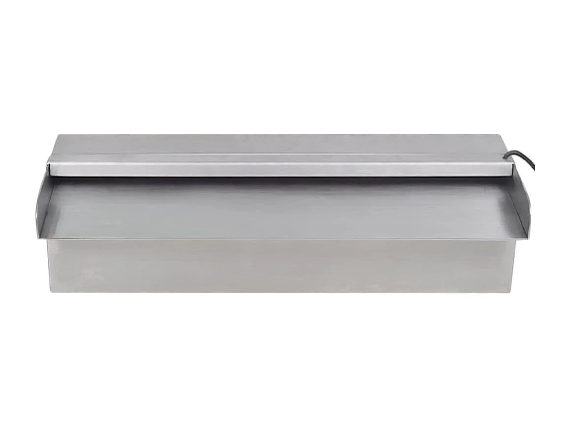 Fuente cascada rectangular LED  piscina acero inoxidable 30 cm ES300138