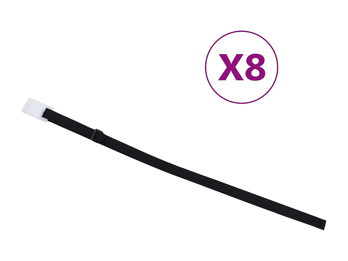 Fixations de rouleau de couverture de piscine 8 pcs 1,8 m FR743994