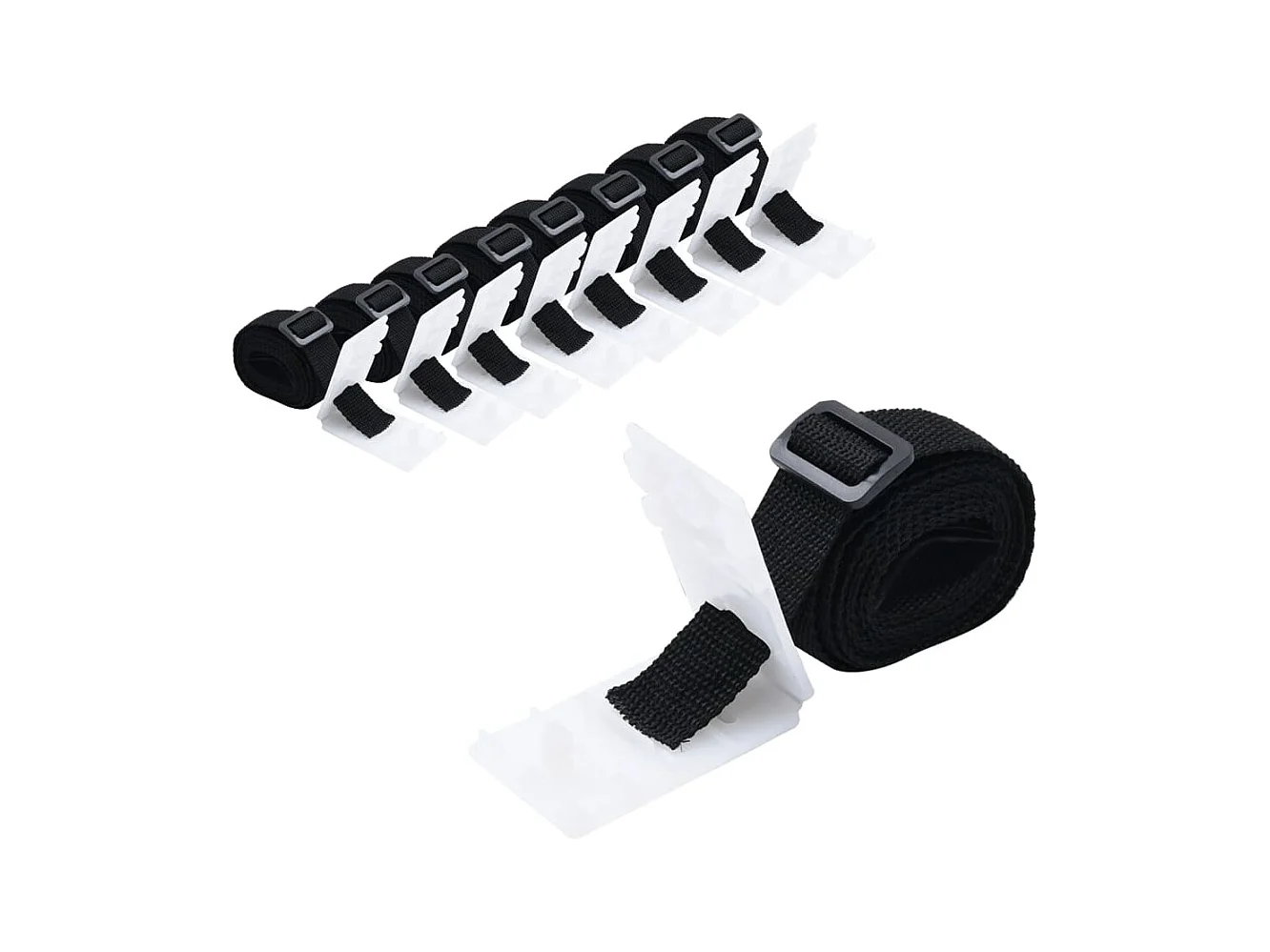 Fijaciones para enrollacobertor de piscina universal 8 uds 1,8m ES846097