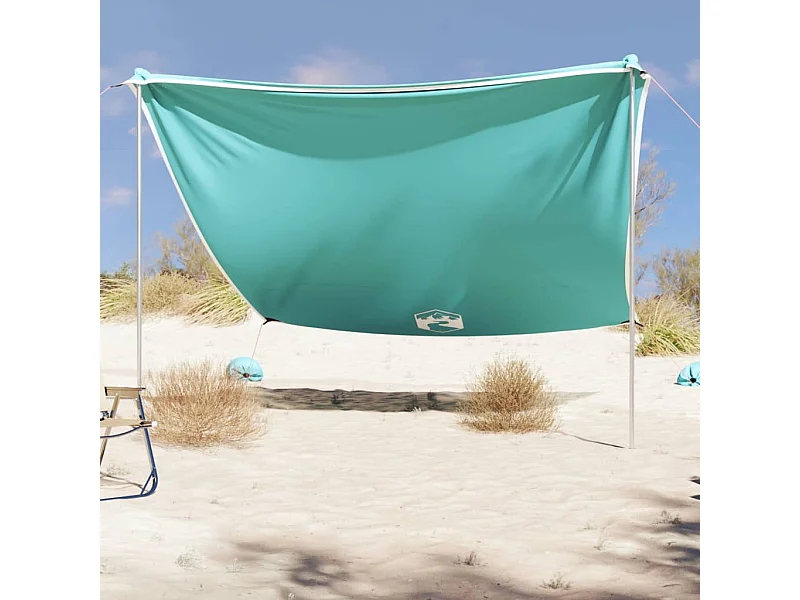 Toldo de praia com âncoras de areia 304x300 cm verde PT243199