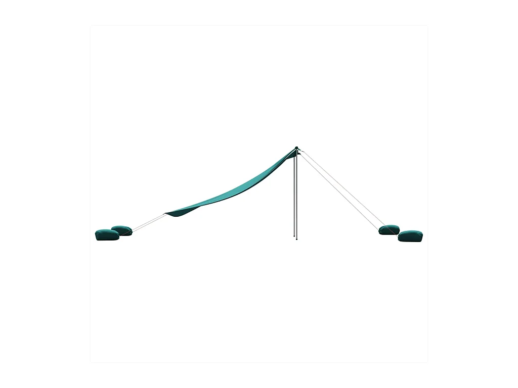 Toldo de playa con anclas de arena verde 304x300 cm ES797932