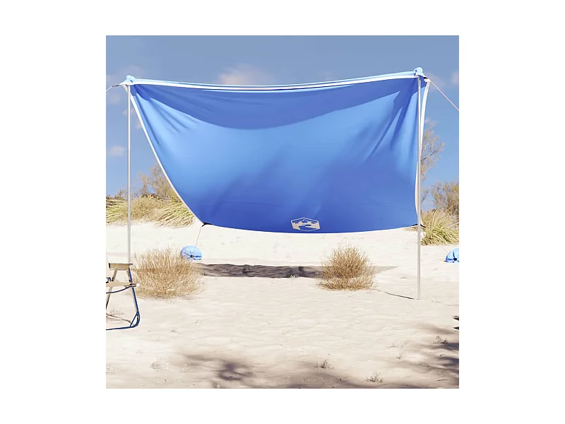 Auvent de plage avec ancres de sable bleu 304x300 cm FR616805