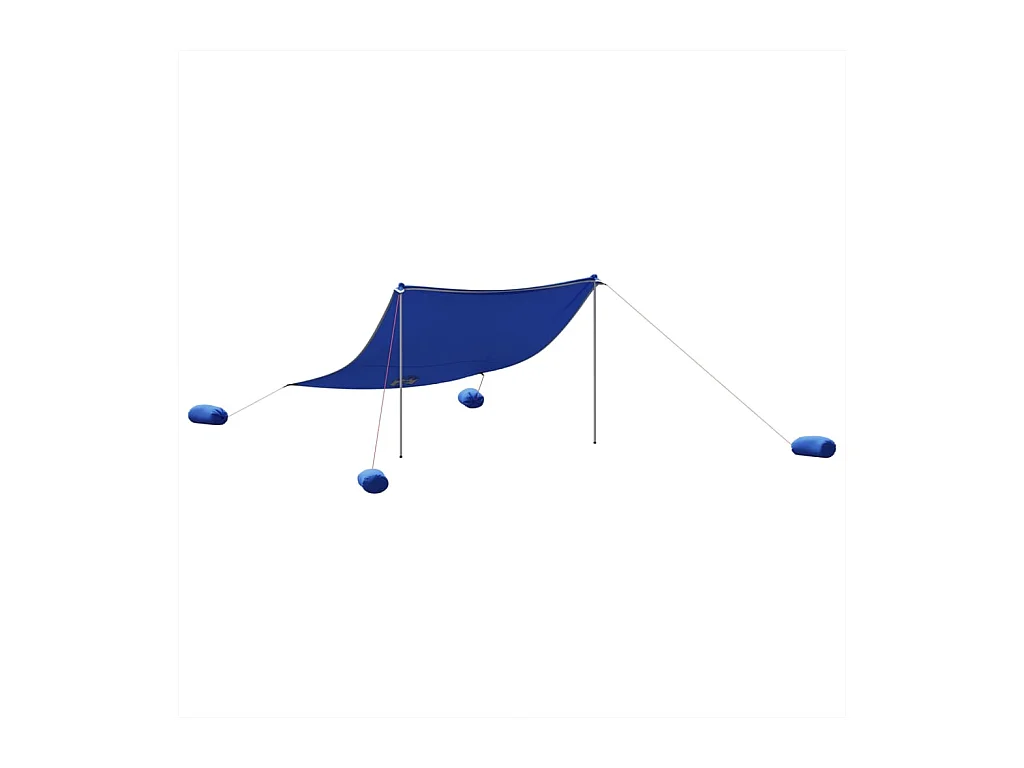 Toldo de playa con anclas de arena azul 304x300 cm ES115631