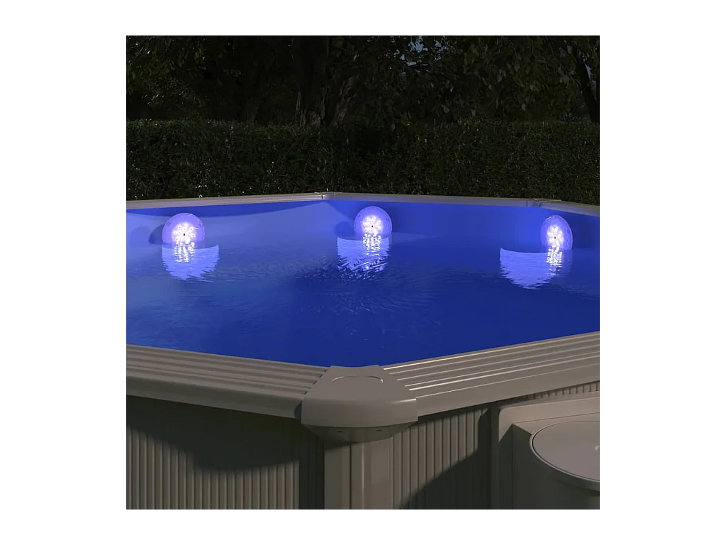 Lámpara LED sumergible flotante piscina mando distancia blanco ES465567