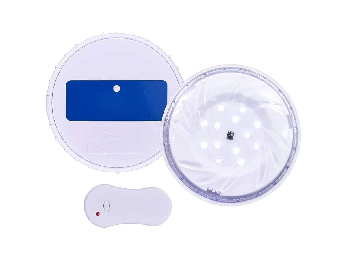 Lámpara LED sumergible flotante piscina mando distancia blanco ES465567