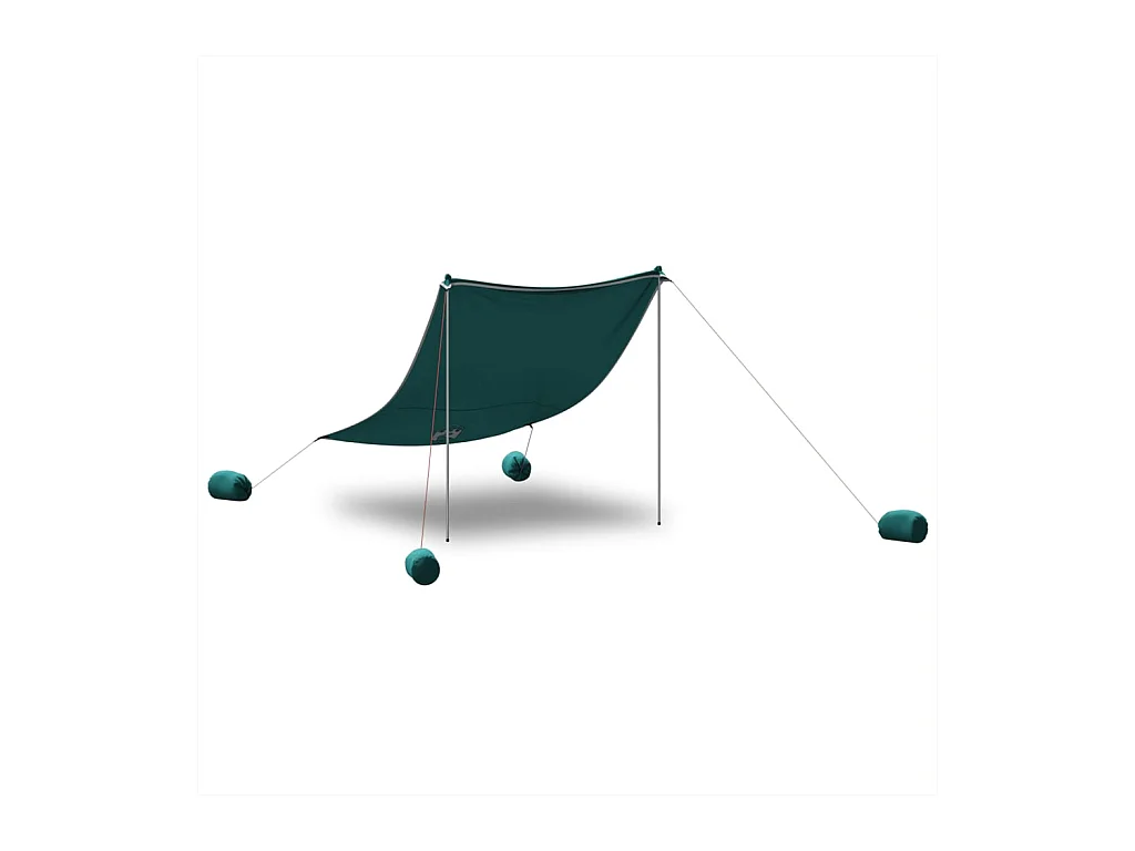 Auvent de plage avec ancres de sable vert 214x236 cm FR569740