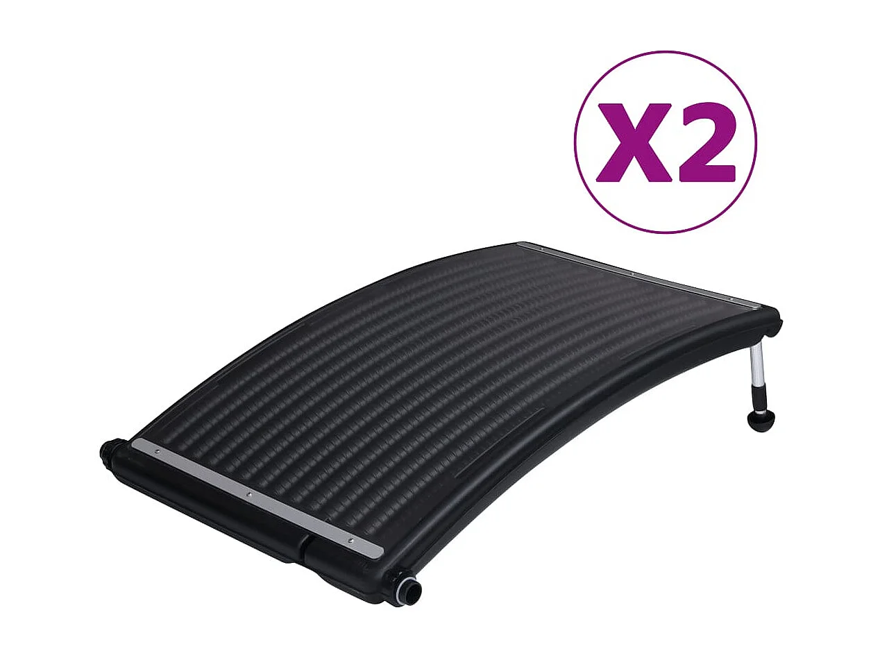 Panneaux de chauffage solaire de piscine courbés 2 pcs 110x65cm FR981954