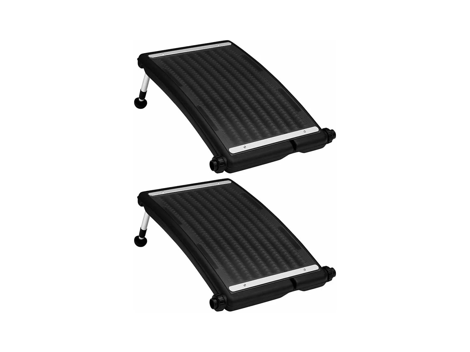 Paneles calefactores solares de piscina curvos 2 uds 72,5x46 cm ES535776