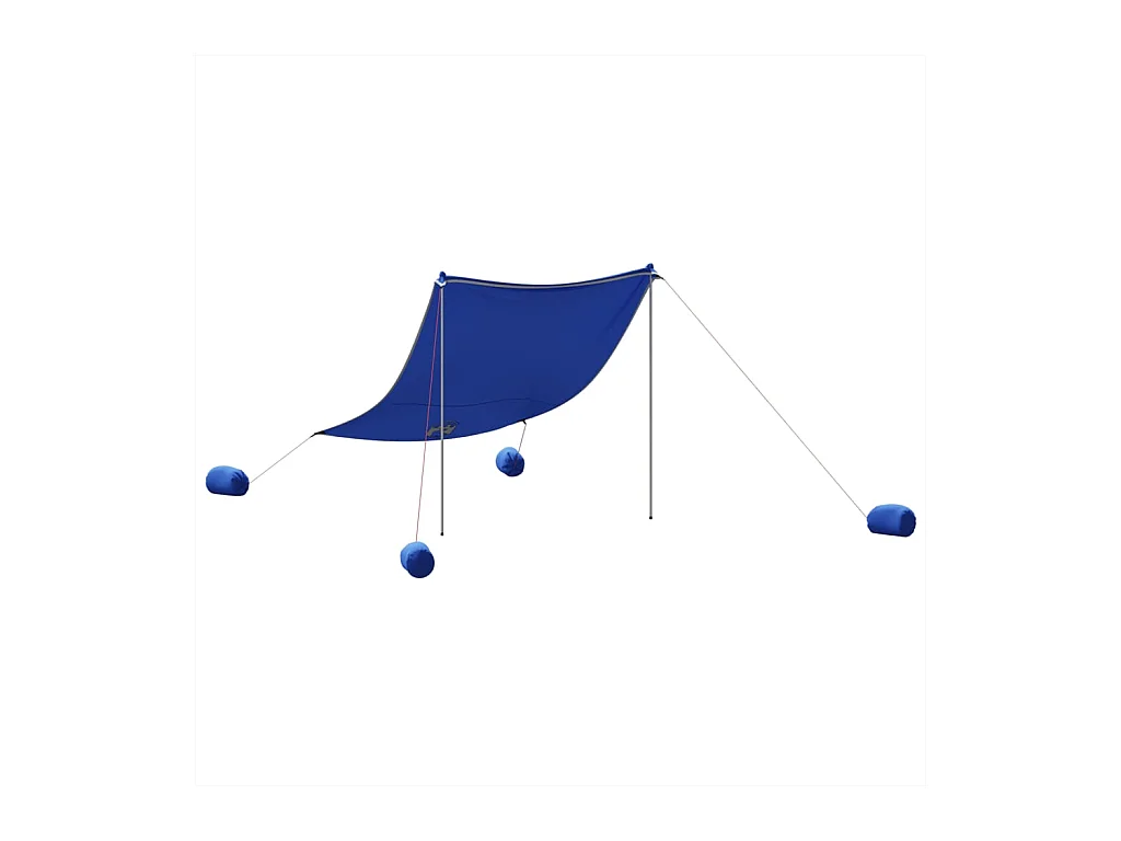 Toldo de playa con anclas de arena azul 214x236 cm ES261009