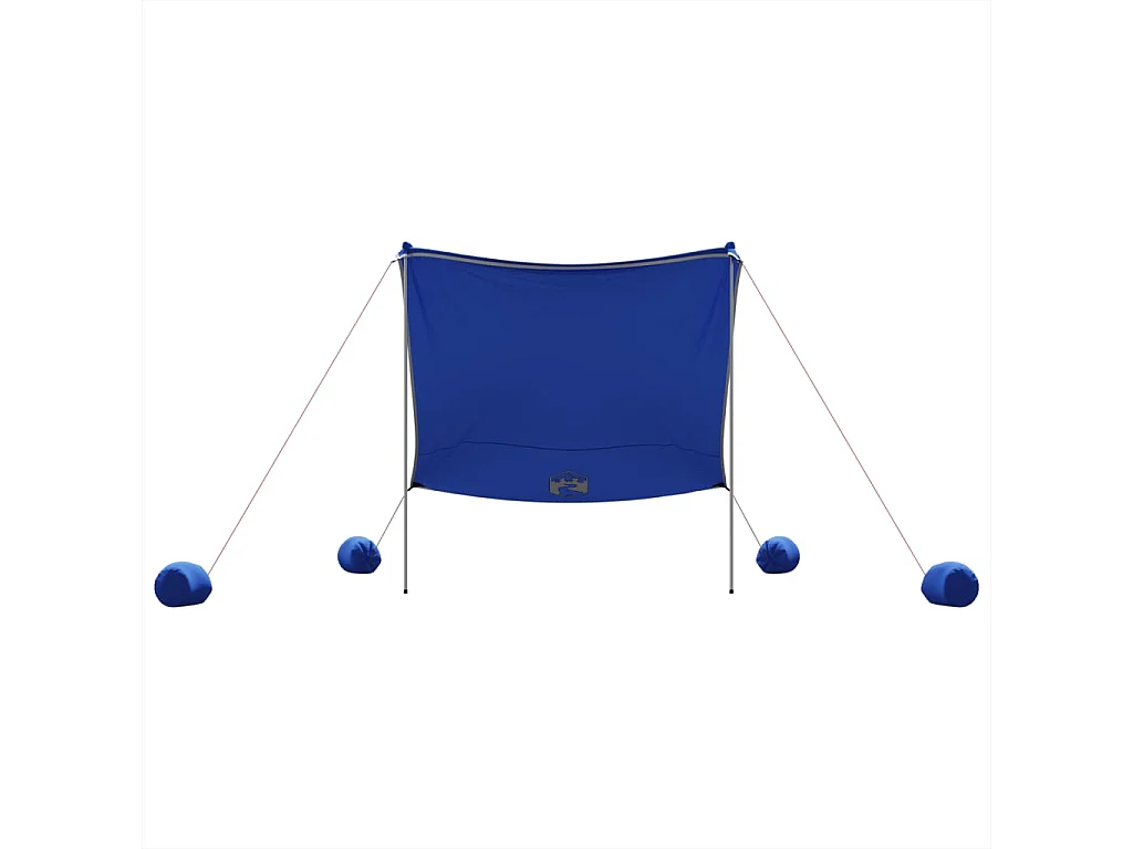 Strandluifel met zandankers 214x236 cm blauw BE789711