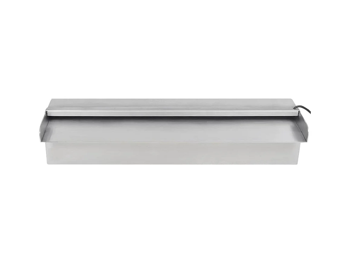 Zwembadwaterval met LED's rechthoekig 45 cm roestvrij staal BE864378