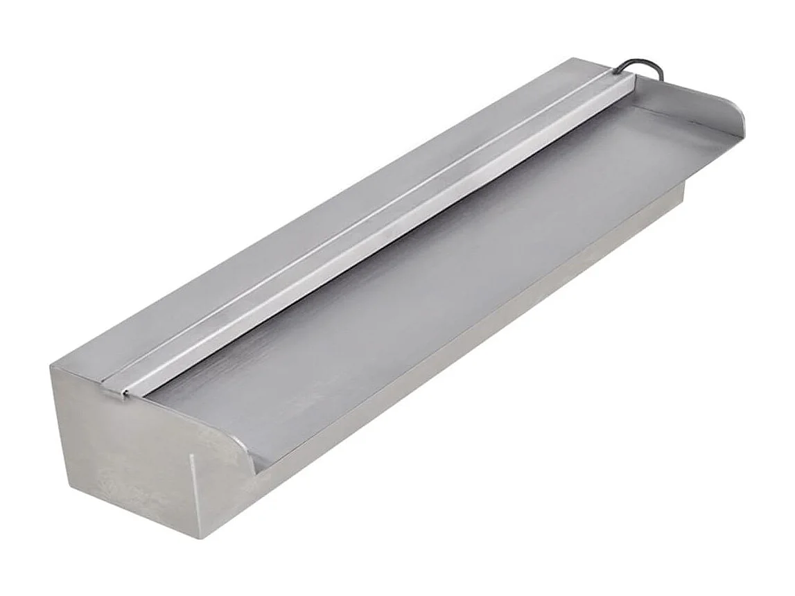 Zwembadwaterval met LED's rechthoekig 45 cm roestvrij staal BE864378