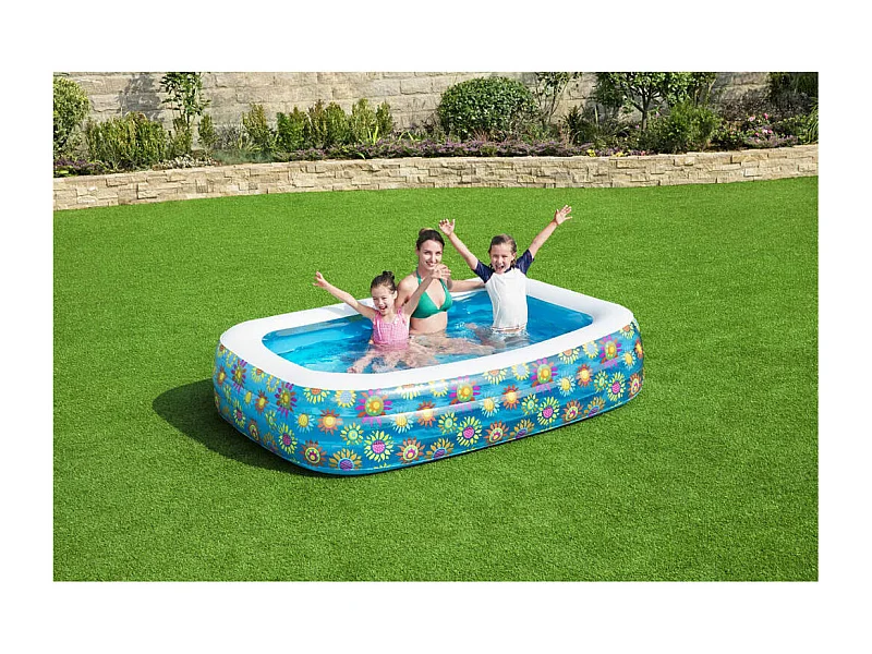 Piscine gonflable pour enfants Bleu 229x152x56 cm FR466071