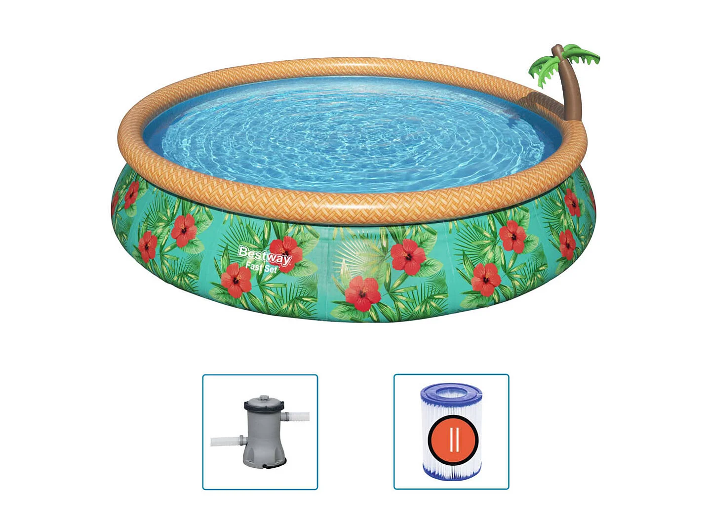 Ensemble de piscine gonflable Paradise Palms 457x84 cm FR841462