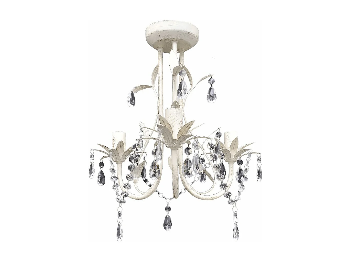 Lustres suspendus à cristaux 2 pcs Blanc élégant FR261096