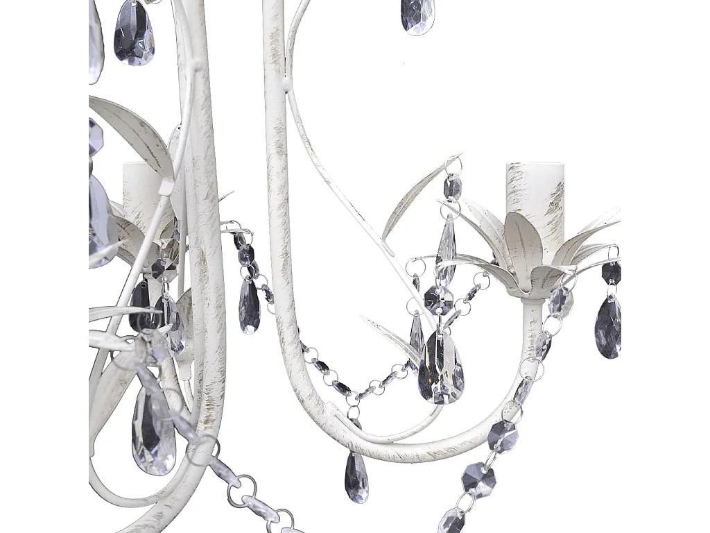 Kroonluchters kristal 2 st elegant wit BE387920