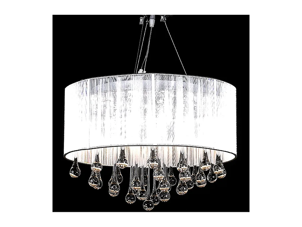 Lámpara colgante con 85 cristales blanca ES891634