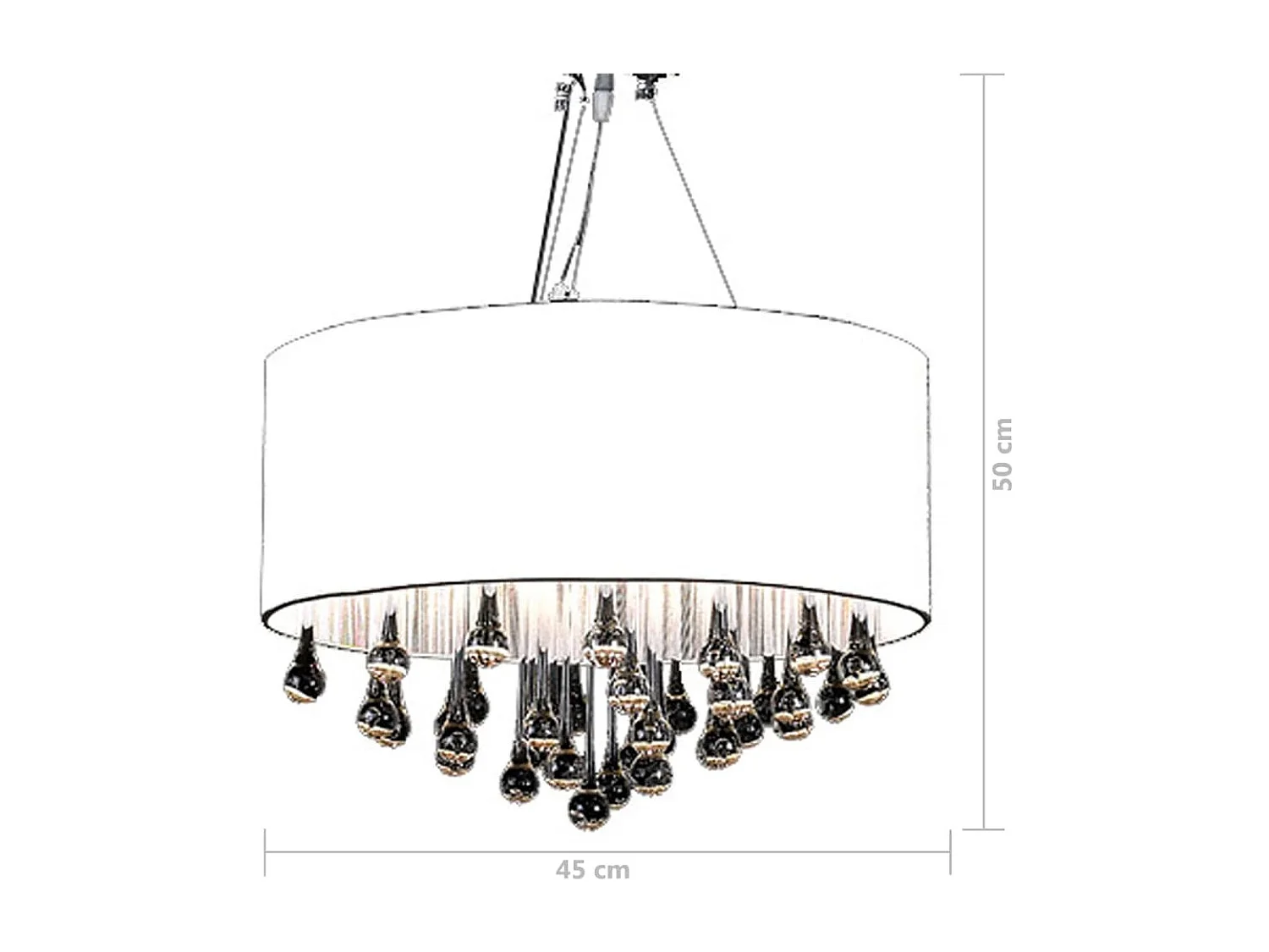 Lustre avec 85 cristaux Blanc FR441646