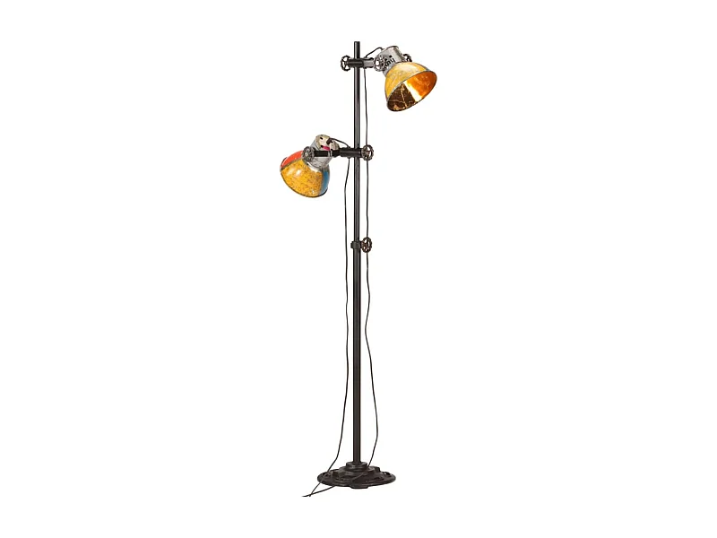 Lampadaire avec 2 abat-jour Multicolore E27 FR327378