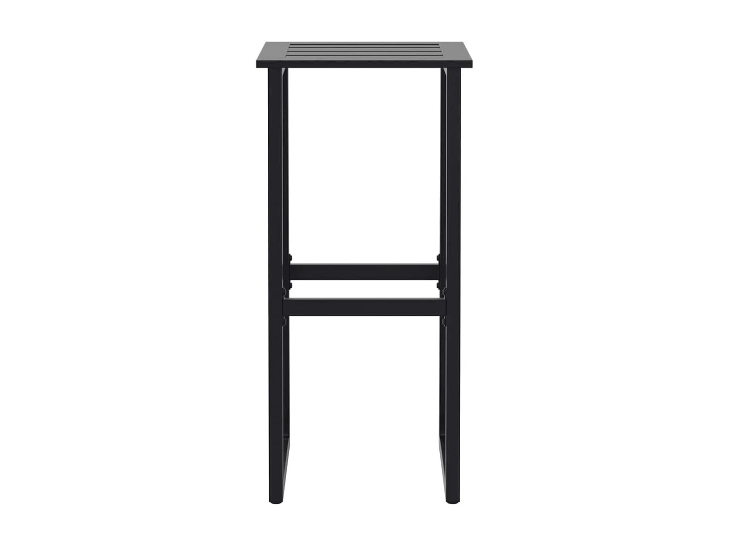 Lot de 2 Tabourets de bar noir acier enduit de poudre FR619068