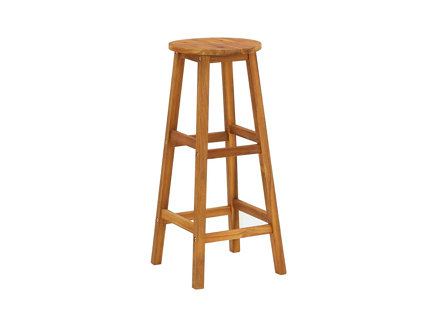 Lot de 6 Tabourets de bar bois d'acacia solide FR508064