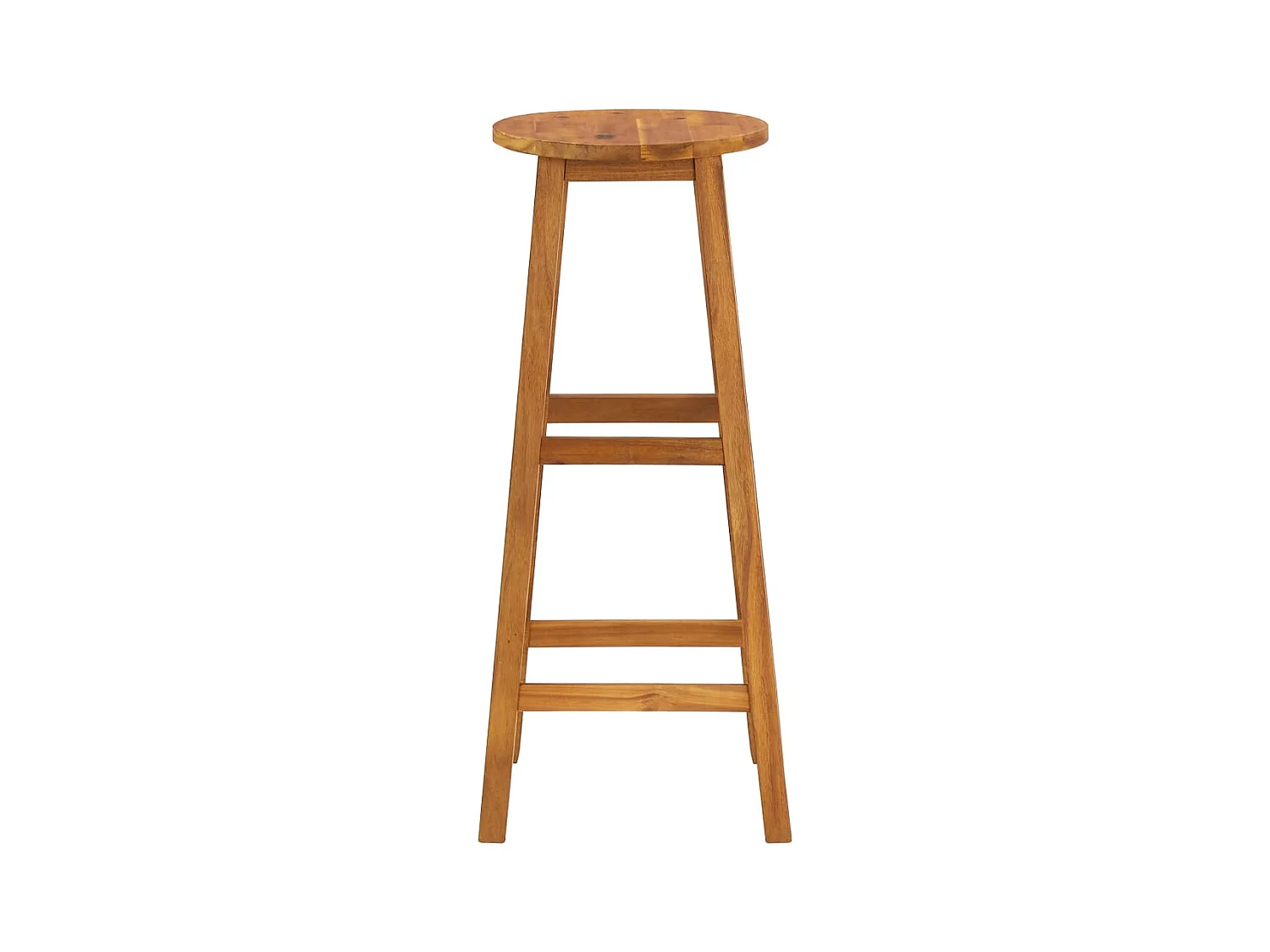 Lot de 6 Tabourets de bar bois d'acacia solide FR508064