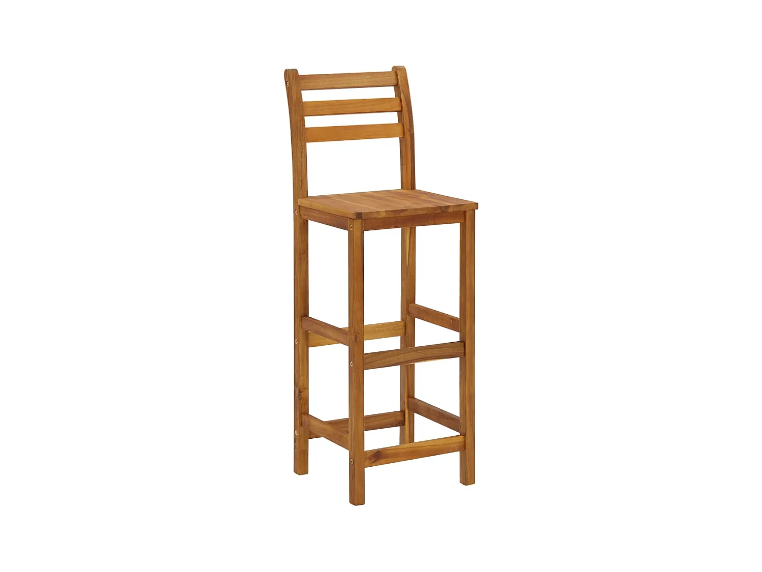 Lot de 4 Tabourets de bar bois d'acacia solide FR781599