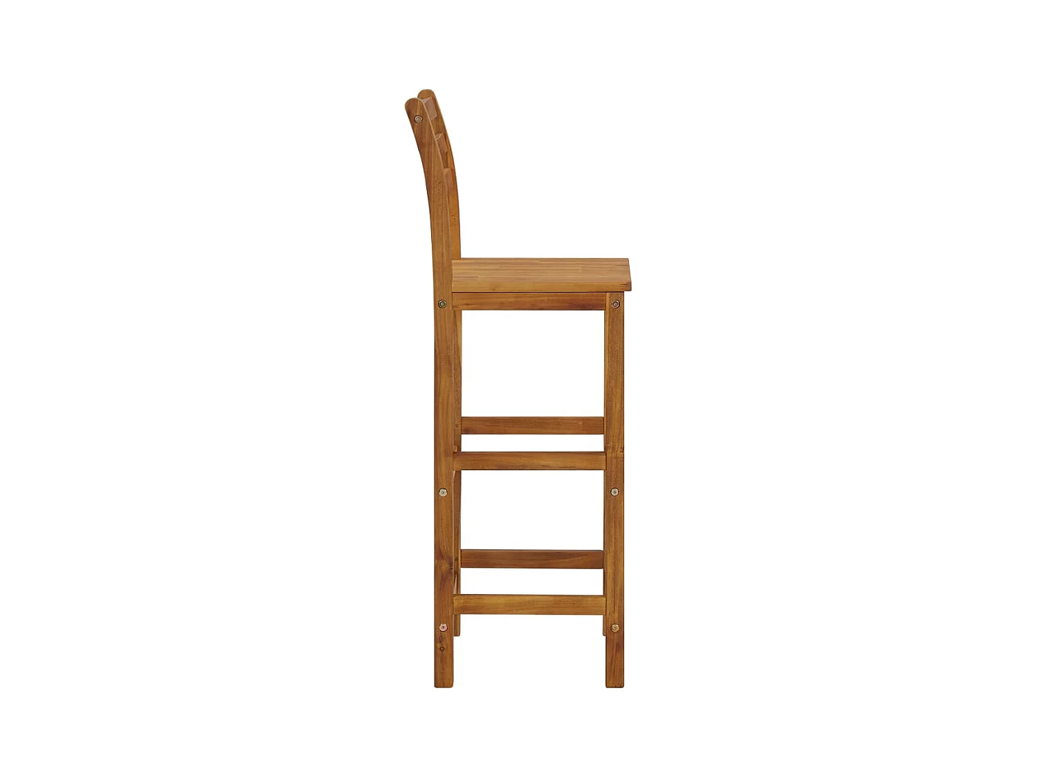 Lot de 4 Tabourets de bar bois d'acacia solide FR781599